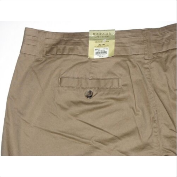 Sonoma Khaki Original Fit Walking Shorts 24W 24 W - Picture 5 of 5